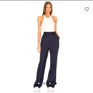 NWT Favorite Daughter - Favorite Pant Navy Pinstripe 6